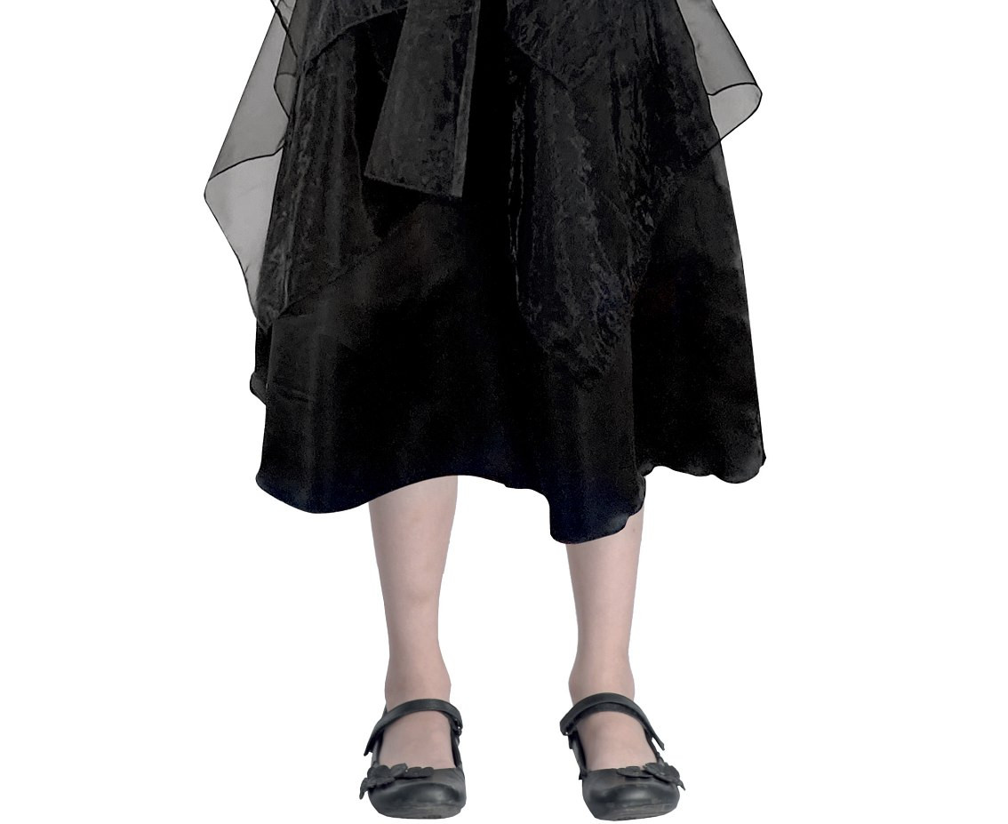 Gothic Prom role-play set for kids (black dress with belt), size 130/140 cm